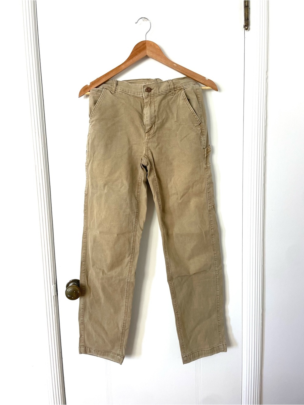 American Eagle Outfitters Khaki Straight-Leg Utility Pants